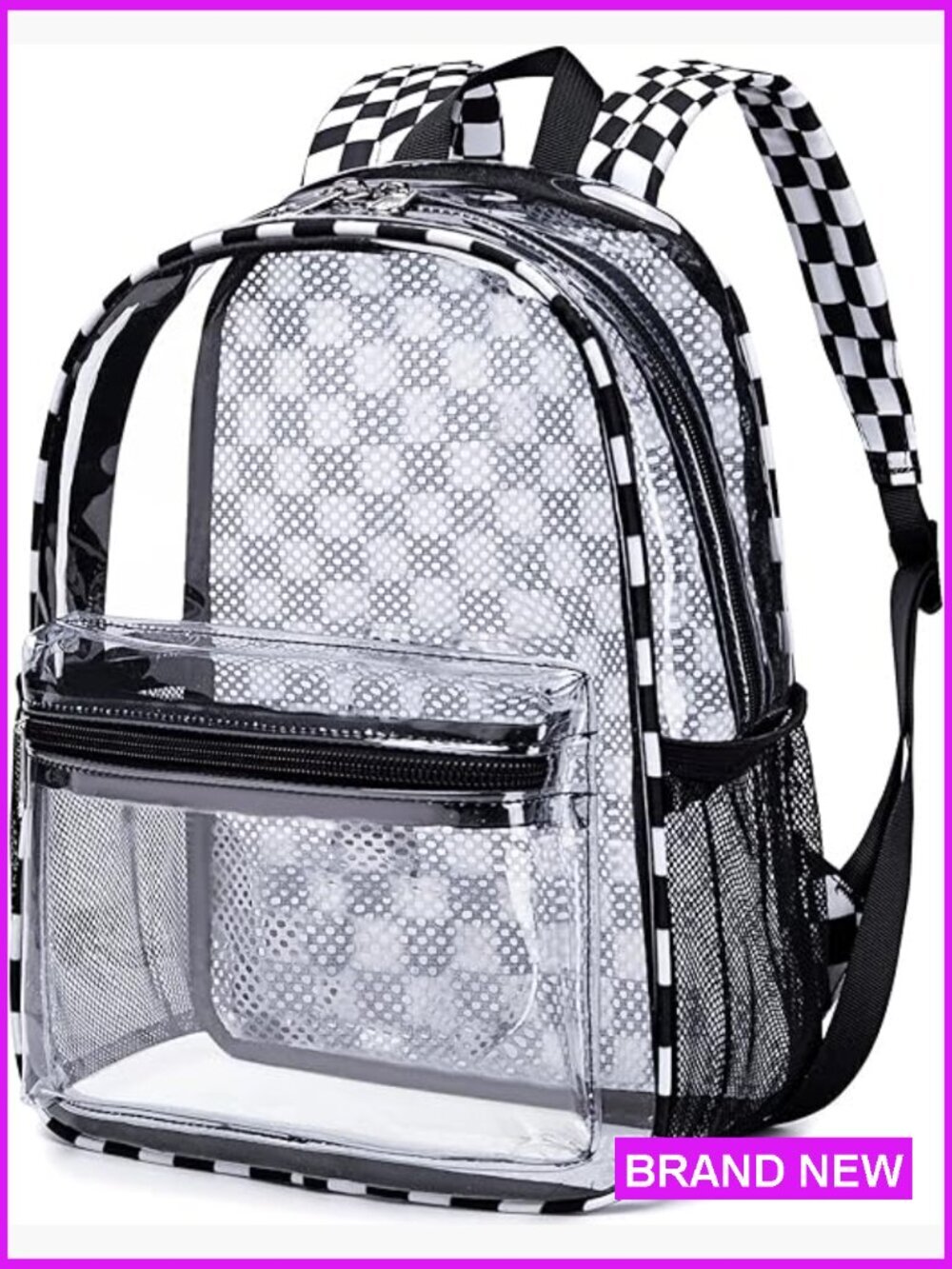 Clear Mini Backpack Stadium Approved See Through Travel Concert Bag